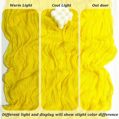 10Pack Yellow Cheesecloth Table Runner Sheer Cheese Cloth Table Runners | Gauze Yellow Table Runner for Wedding Party Baby Shower Home Decor