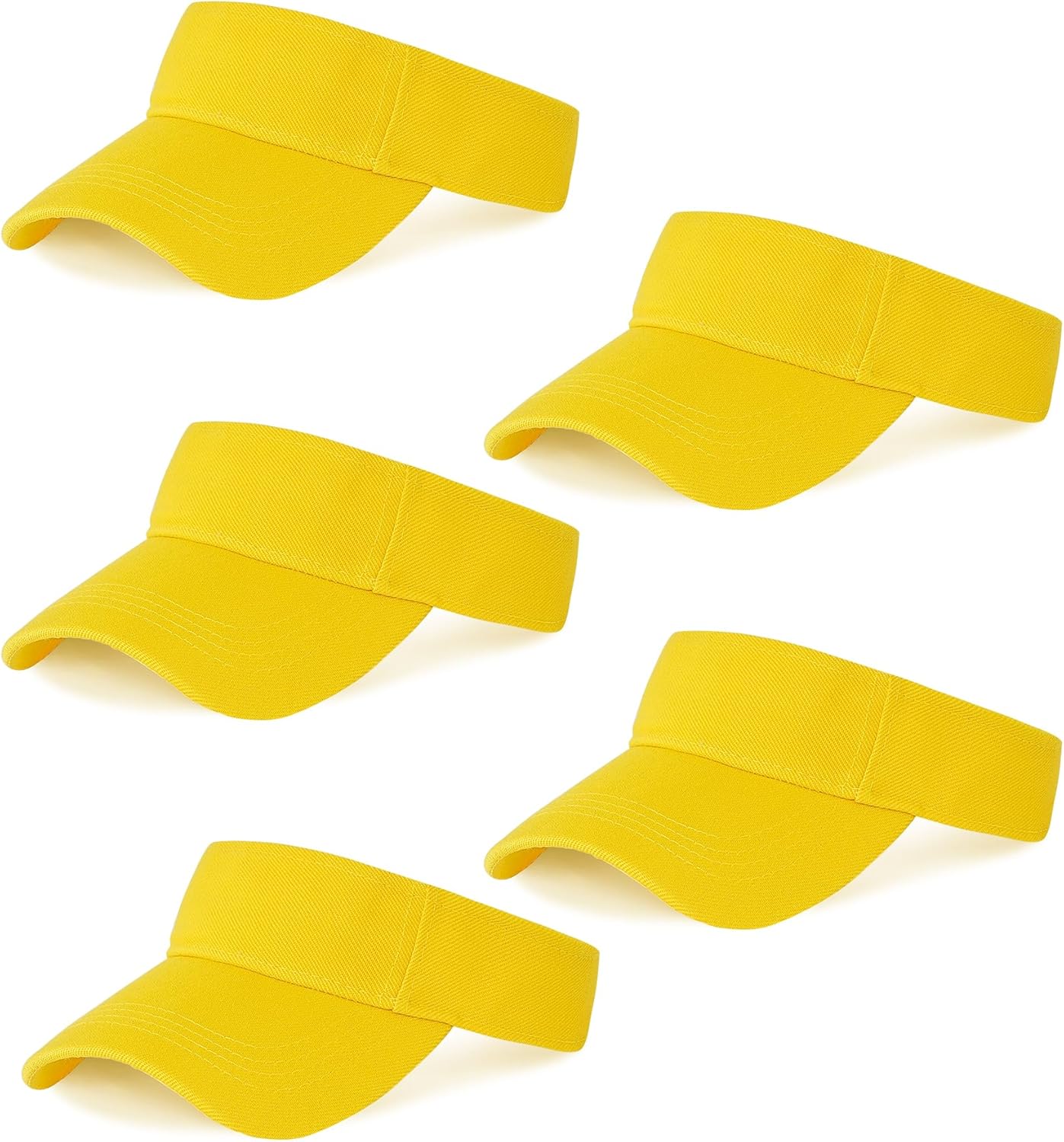 5 Pieces Sport Wear Athletic Visor Sun Sports Visor Hat Visor Adjustable Cap for Women and Men (One Size)