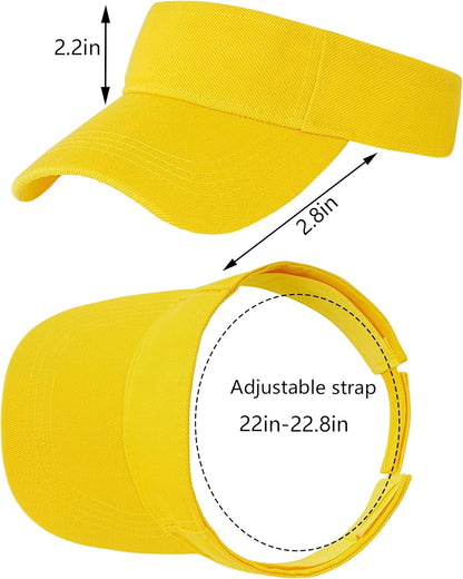 5 Pieces Sport Wear Athletic Visor Sun Sports Visor Hat Visor Adjustable Cap for Women and Men (One Size)