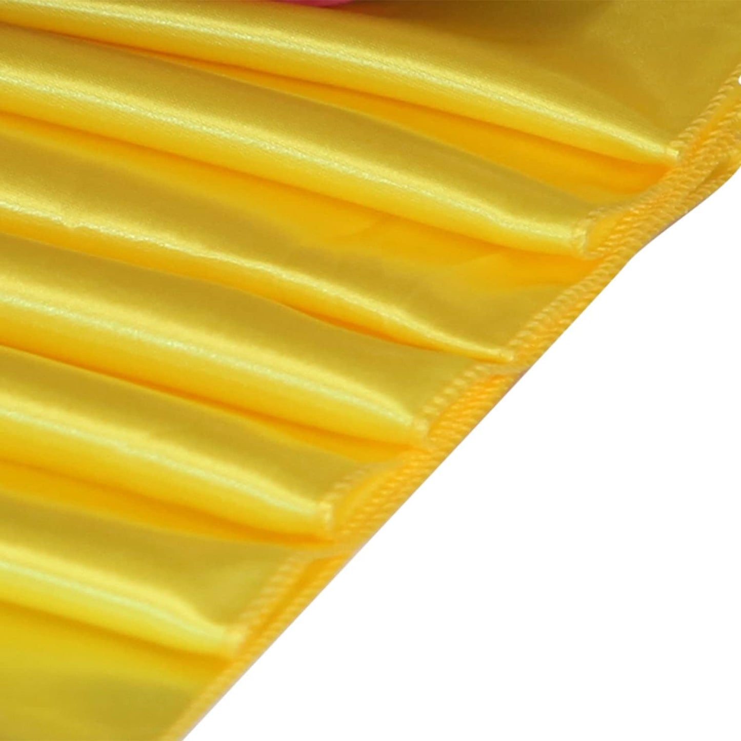 Yellow Satin Table Runners 5 pcs Wedding Banquet Party Event Decoration Table Runners (Yellow, 5)