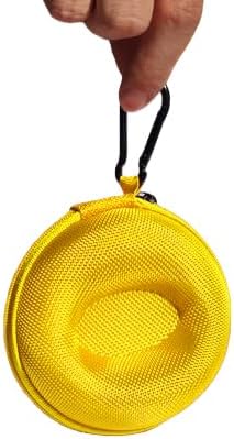 Portable Zipper Travel Watch Case, Single Watch Storage Box Organizer for Wristwatches & Smart Watches up to 50mm, for Men Women - Yellow