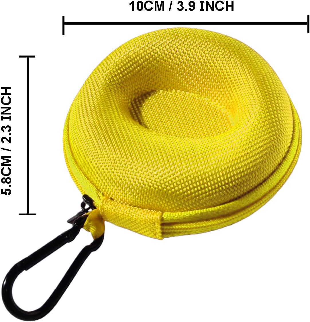 Portable Zipper Travel Watch Case, Single Watch Storage Box Organizer for Wristwatches & Smart Watches up to 50mm, for Men Women - Yellow