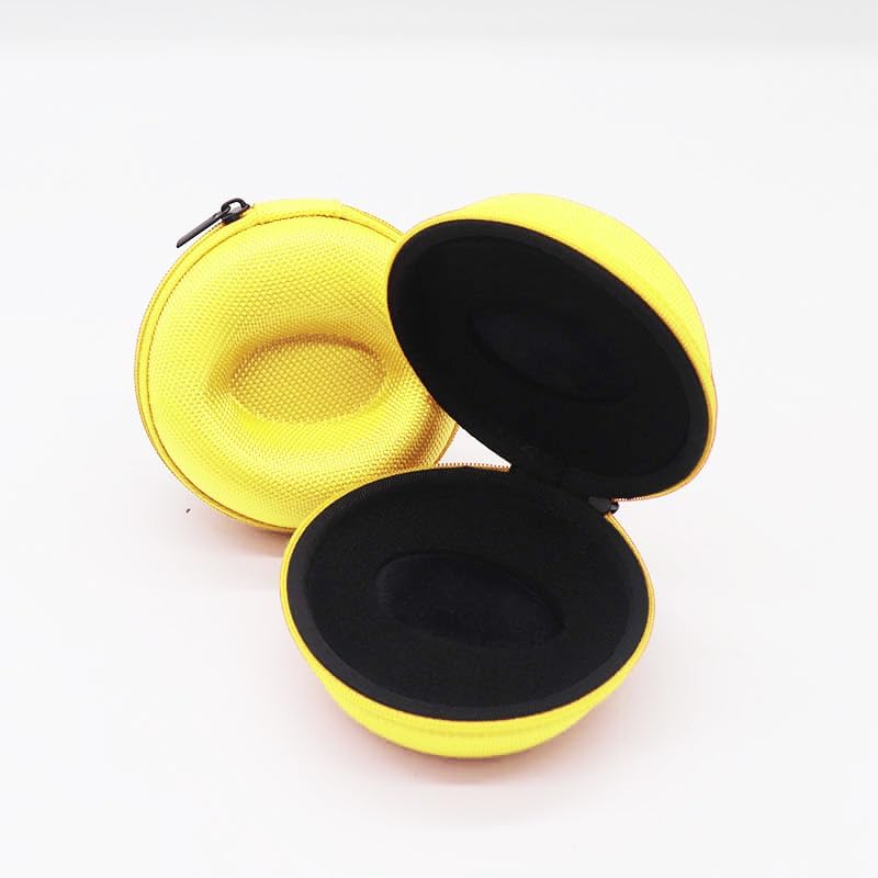 Portable Zipper Travel Watch Case, Single Watch Storage Box Organizer for Wristwatches & Smart Watches up to 50mm, for Men Women - Yellow