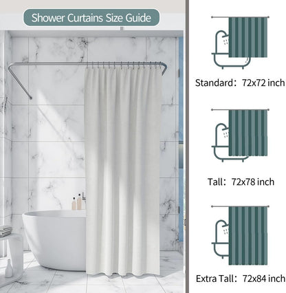 Plaid Shower Curtain Gingham Pattern in Pastel Lemon Yellow and White Great for Fabric Restaurants Fabric Shower Curtain for Bathroom Decorative Bath Curtains,72X72 Inches