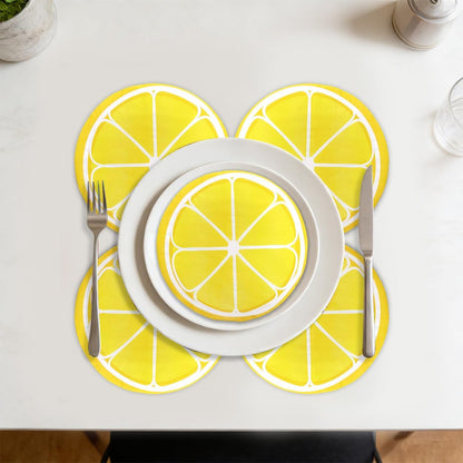 Summer Paper Napkins Disposable Decorative Lemon Slice Shaped Printed Dinner/Lunch Napkins for Party, Home Table Decor. 60PCS, 2-Ply, Folded 5.91 x 5.91 In.