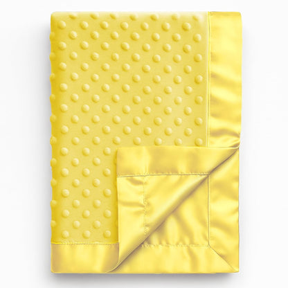 Baby Soft Minky Polyester Blanket with Satin Backing Baby Gifts for Boys and Girls Pet Blanket for Dogs/Cats/Puppies (Yellow, 30’’ x 40’’)