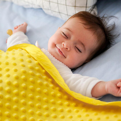 Baby Soft Minky Polyester Blanket with Satin Backing Baby Gifts for Boys and Girls Pet Blanket for Dogs/Cats/Puppies (Yellow, 30’’ x 40’’)
