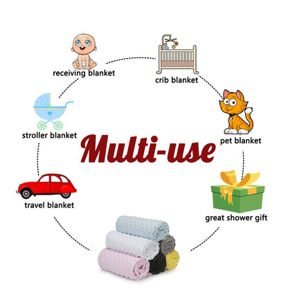 Baby Soft Minky Polyester Blanket with Satin Backing Baby Gifts for Boys and Girls Pet Blanket for Dogs/Cats/Puppies (Yellow, 30’’ x 40’’)