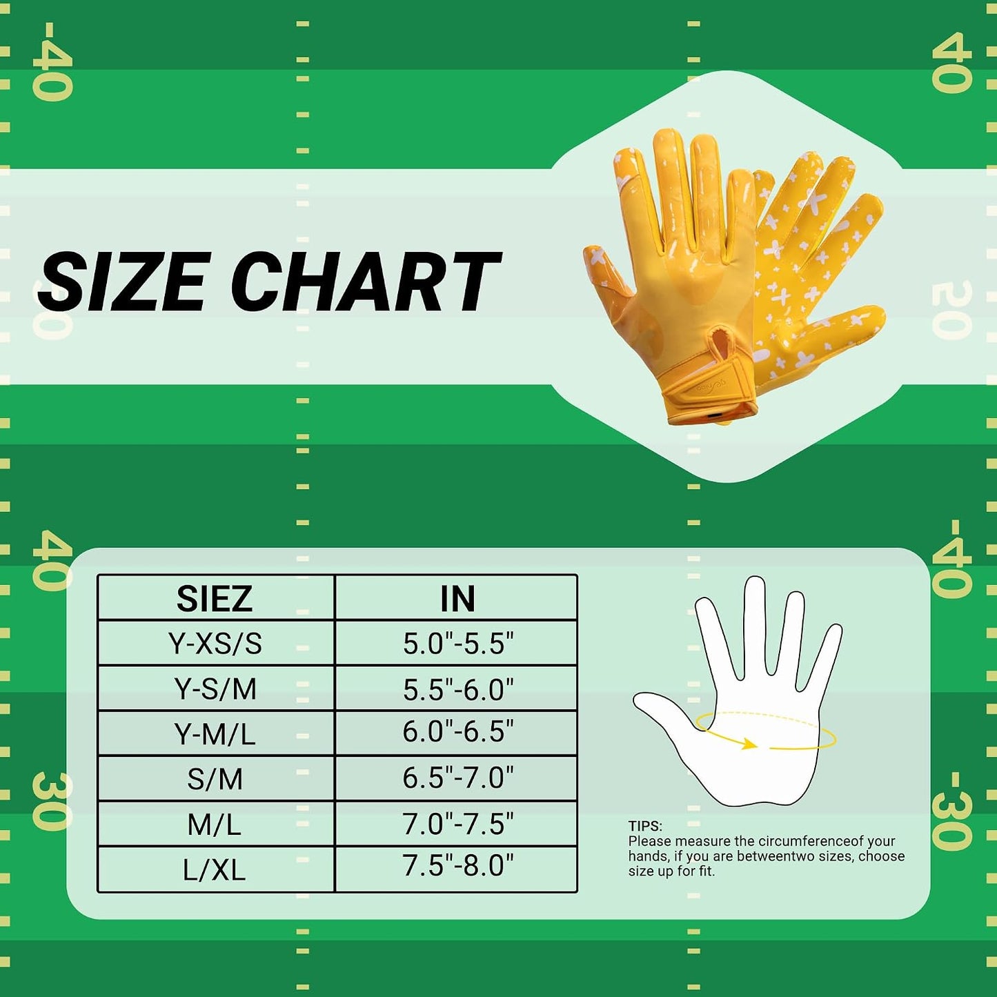 Football Gloves,Sticky Adhesive Palms Receiver Gloves,Non-Slip Flag Football Accessories for Family and Friends