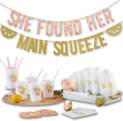 She Found Her Main Squeeze Lemon Themed Bridal Shower Decorations, Engagement Party Decoration, Bachelorette Decor Kit