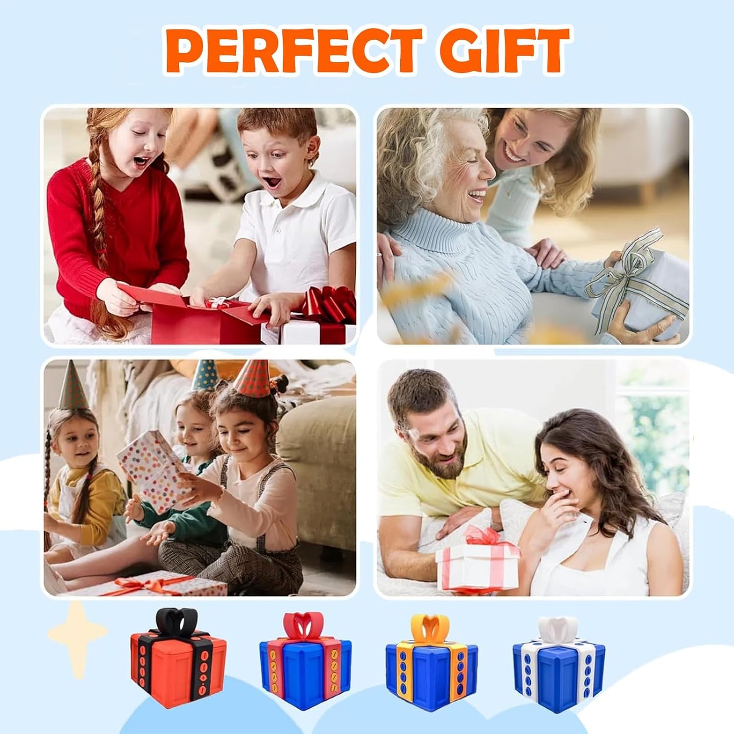 Annoying Gift Box with Screws, Annoying Present Prank Screw Box, Money Card Container Novelty Box, Take Apart Puzzle Surprise Funny (Yellow)