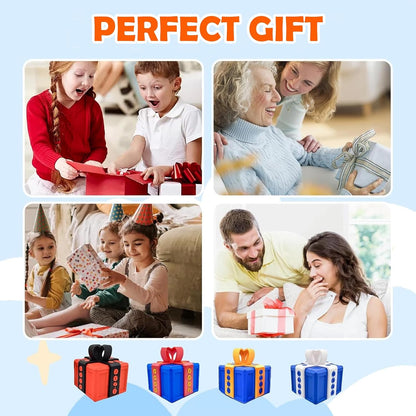 Annoying Gift Box with Screws, Annoying Present Prank Screw Box, Money Card Container Novelty Box, Take Apart Puzzle Surprise Funny (Yellow)