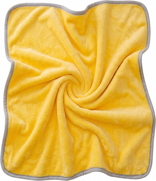 Yellow Dog Blanket, Calming Yellow Dog Blanket - Double-Layer Warm, Soft Pet Mat for Dogs & Cats, Macaron, 27.56x19.69 Inch.
