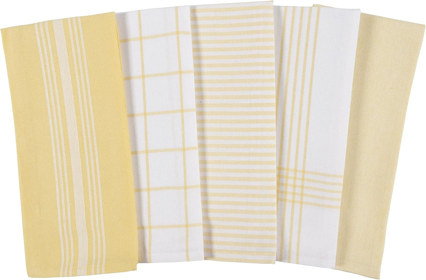 Soho Kitchen Dish Towels - Set of 10, 18 x 28 Inch (Yellow)