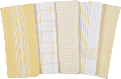 Soho Kitchen Dish Towels - Set of 10, 18 x 28 Inch (Yellow)