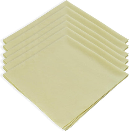 Lemon Cotton Cloth Napkins 18x18 Inches Set of 6 | Reusable Dining Table Napkins for Home, Kitchen, Restaurant & Parties