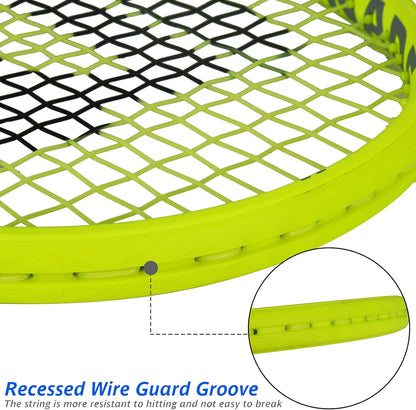 Adults Tennis Racket 27 Inch, Shockproof Carbon Fiber Tennis Racquet Light-Weight, Pre-Strung and Regrip, Suitable for Beginners to Intermediate Players