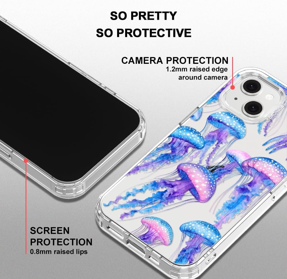 Case for iPhone 13 Pro Max, [Buffertech 6.6ft Military-Grade Drop Protection] [Anti Peel Off Tech] Clear TPU Bumper Phone Case Cover Design - Lemon - Colors E
