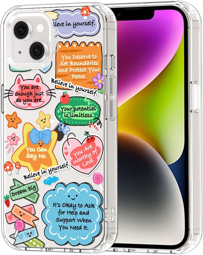 Case for iPhone 13 Pro Max, [Buffertech 6.6ft Military-Grade Drop Protection] [Anti Peel Off Tech] Clear TPU Bumper Phone Case Cover Design - Lemon - Colors E