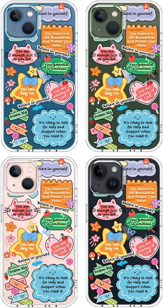 Case for iPhone 13 Pro Max, [Buffertech 6.6ft Military-Grade Drop Protection] [Anti Peel Off Tech] Clear TPU Bumper Phone Case Cover Design - Lemon - Colors E
