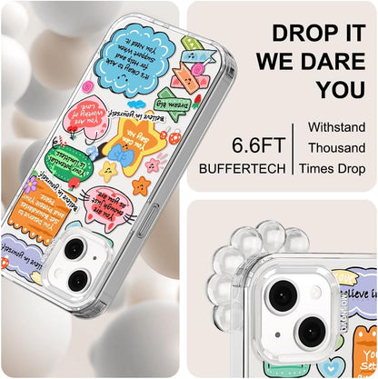 Case for iPhone 13 Pro Max, [Buffertech 6.6ft Military-Grade Drop Protection] [Anti Peel Off Tech] Clear TPU Bumper Phone Case Cover Design - Lemon - Colors E