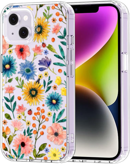 Case for iPhone 13 Pro Max, [Buffertech 6.6ft Military-Grade Drop Protection] [Anti Peel Off Tech] Clear TPU Bumper Phone Case Cover Design - Lemon - Colors E