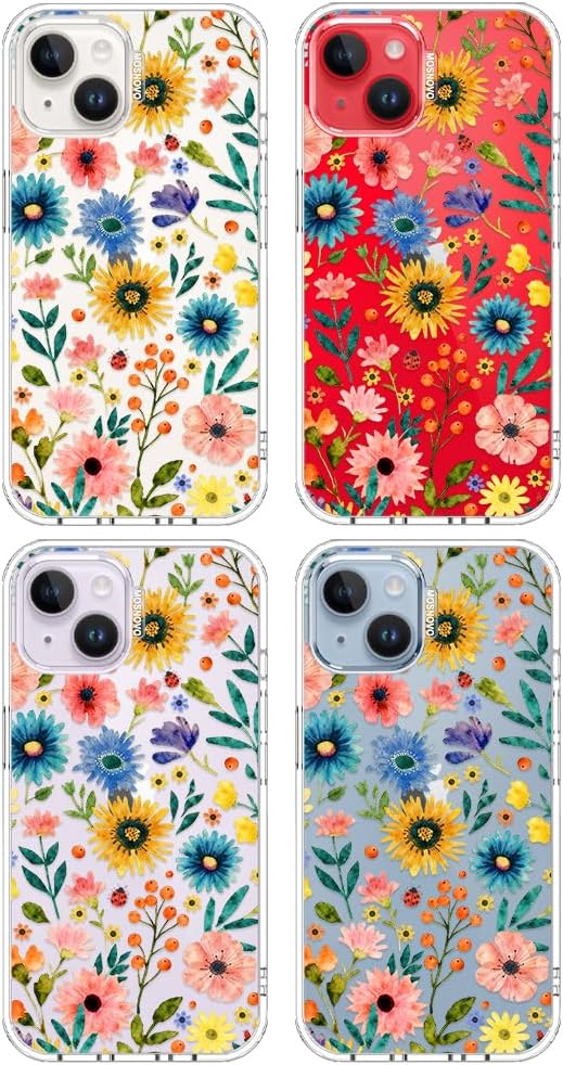 Case for iPhone 13 Pro Max, [Buffertech 6.6ft Military-Grade Drop Protection] [Anti Peel Off Tech] Clear TPU Bumper Phone Case Cover Design - Lemon - Colors E