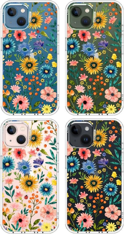 Case for iPhone 13 Pro Max, [Buffertech 6.6ft Military-Grade Drop Protection] [Anti Peel Off Tech] Clear TPU Bumper Phone Case Cover Design - Lemon - Colors E