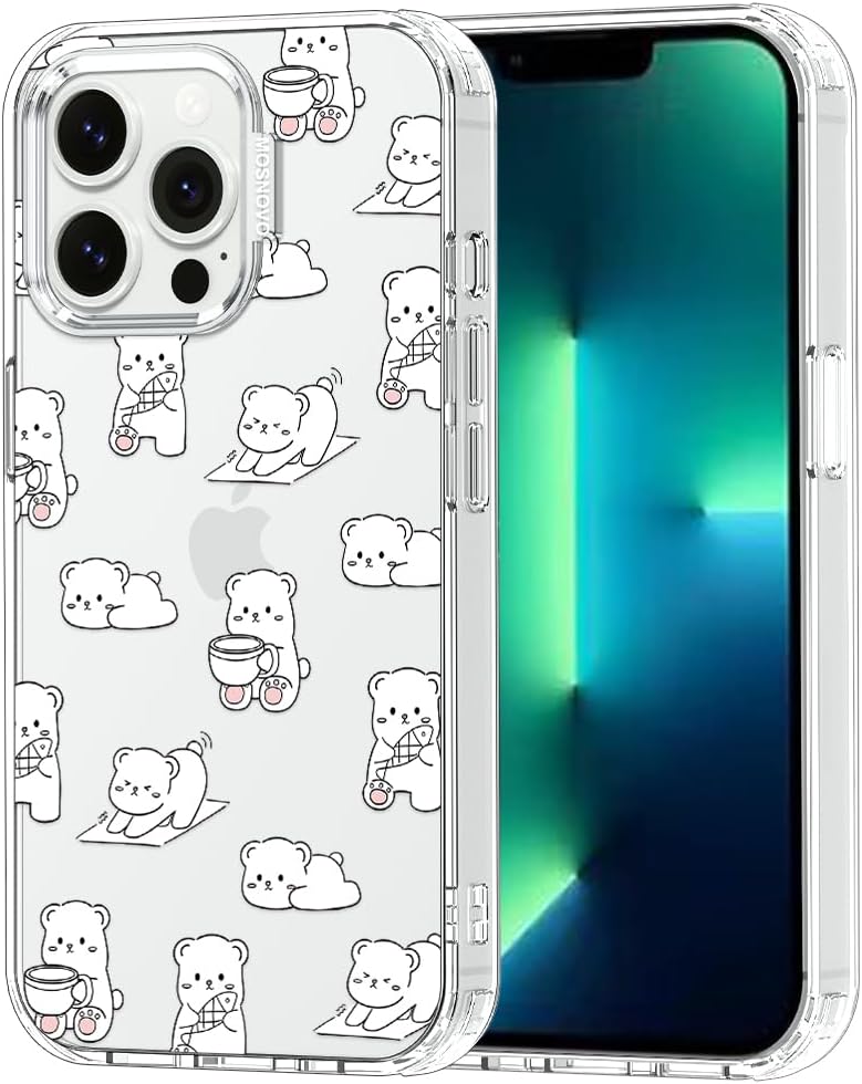 Case for iPhone 13 Pro Max, [Buffertech 6.6ft Military-Grade Drop Protection] [Anti Peel Off Tech] Clear TPU Bumper Phone Case Cover Design - Lemon - Colors E