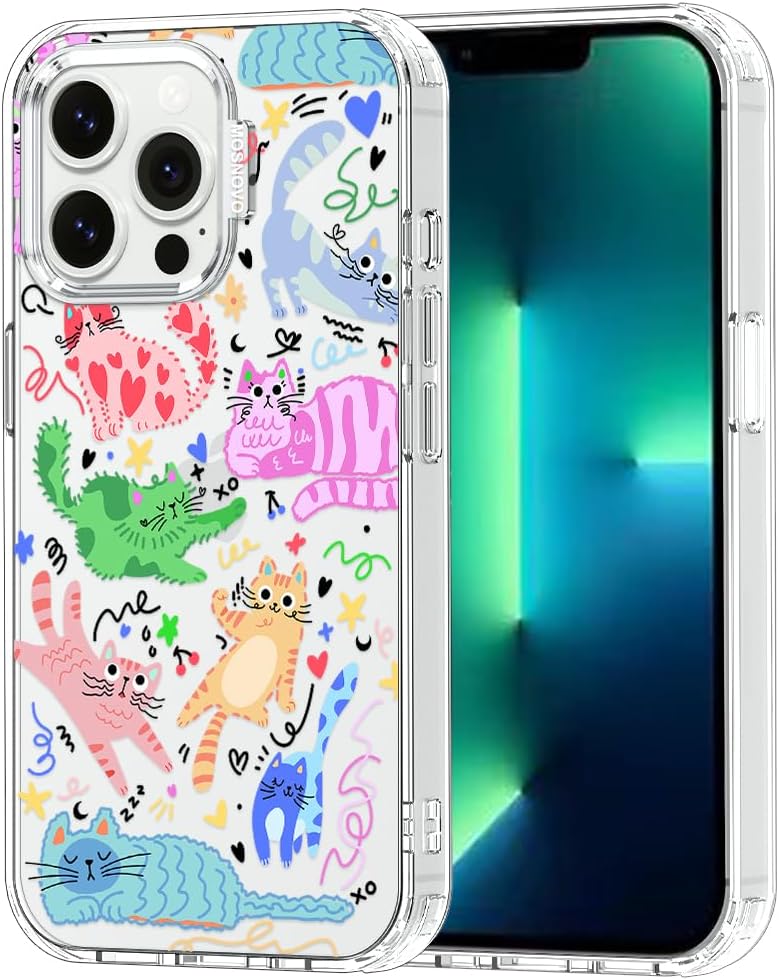 Case for iPhone 13 Pro Max, [Buffertech 6.6ft Military-Grade Drop Protection] [Anti Peel Off Tech] Clear TPU Bumper Phone Case Cover Design - Lemon - Colors E