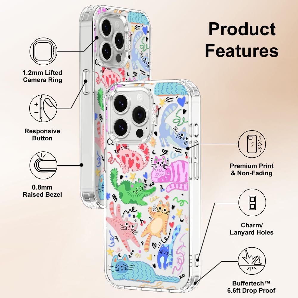 Case for iPhone 13 Pro Max, [Buffertech 6.6ft Military-Grade Drop Protection] [Anti Peel Off Tech] Clear TPU Bumper Phone Case Cover Design - Lemon - Colors E