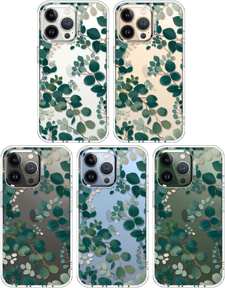 Case for iPhone 13 Pro Max, [Buffertech 6.6ft Military-Grade Drop Protection] [Anti Peel Off Tech] Clear TPU Bumper Phone Case Cover Design - Lemon - Colors E