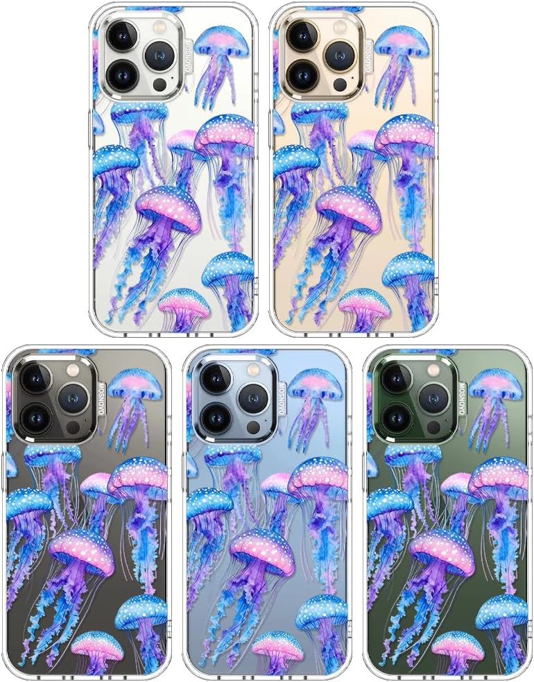Case for iPhone 13 Pro Max, [Buffertech 6.6ft Military-Grade Drop Protection] [Anti Peel Off Tech] Clear TPU Bumper Phone Case Cover Design - Lemon - Colors E