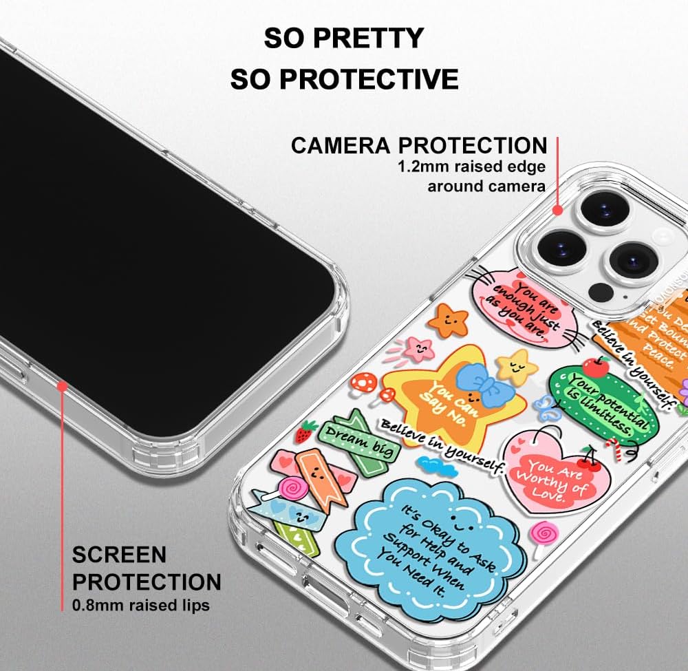 Case for iPhone 13 Pro Max, [Buffertech 6.6ft Military-Grade Drop Protection] [Anti Peel Off Tech] Clear TPU Bumper Phone Case Cover Design - Lemon - Colors E