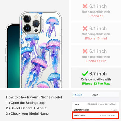 Case for iPhone 13 Pro Max, [Buffertech 6.6ft Military-Grade Drop Protection] [Anti Peel Off Tech] Clear TPU Bumper Phone Case Cover Design - Lemon - Colors E