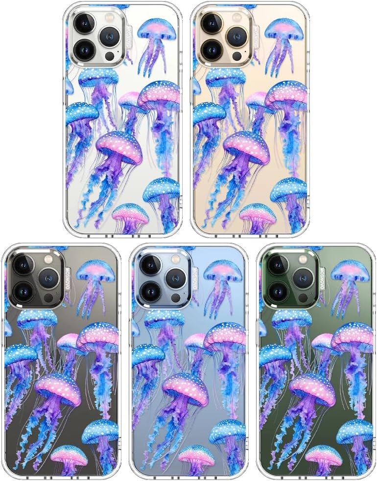 Case for iPhone 13 Pro Max, [Buffertech 6.6ft Military-Grade Drop Protection] [Anti Peel Off Tech] Clear TPU Bumper Phone Case Cover Design - Lemon - Colors E