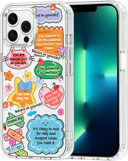 Case for iPhone 13 Pro Max, [Buffertech 6.6ft Military-Grade Drop Protection] [Anti Peel Off Tech] Clear TPU Bumper Phone Case Cover Design - Lemon - Colors E