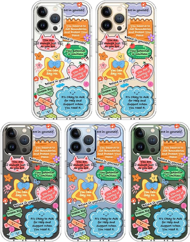 Case for iPhone 13 Pro Max, [Buffertech 6.6ft Military-Grade Drop Protection] [Anti Peel Off Tech] Clear TPU Bumper Phone Case Cover Design - Lemon - Colors E
