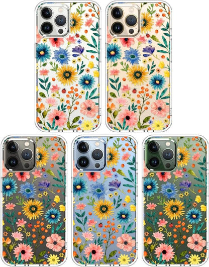 Case for iPhone 13 Pro Max, [Buffertech 6.6ft Military-Grade Drop Protection] [Anti Peel Off Tech] Clear TPU Bumper Phone Case Cover Design - Lemon - Colors E