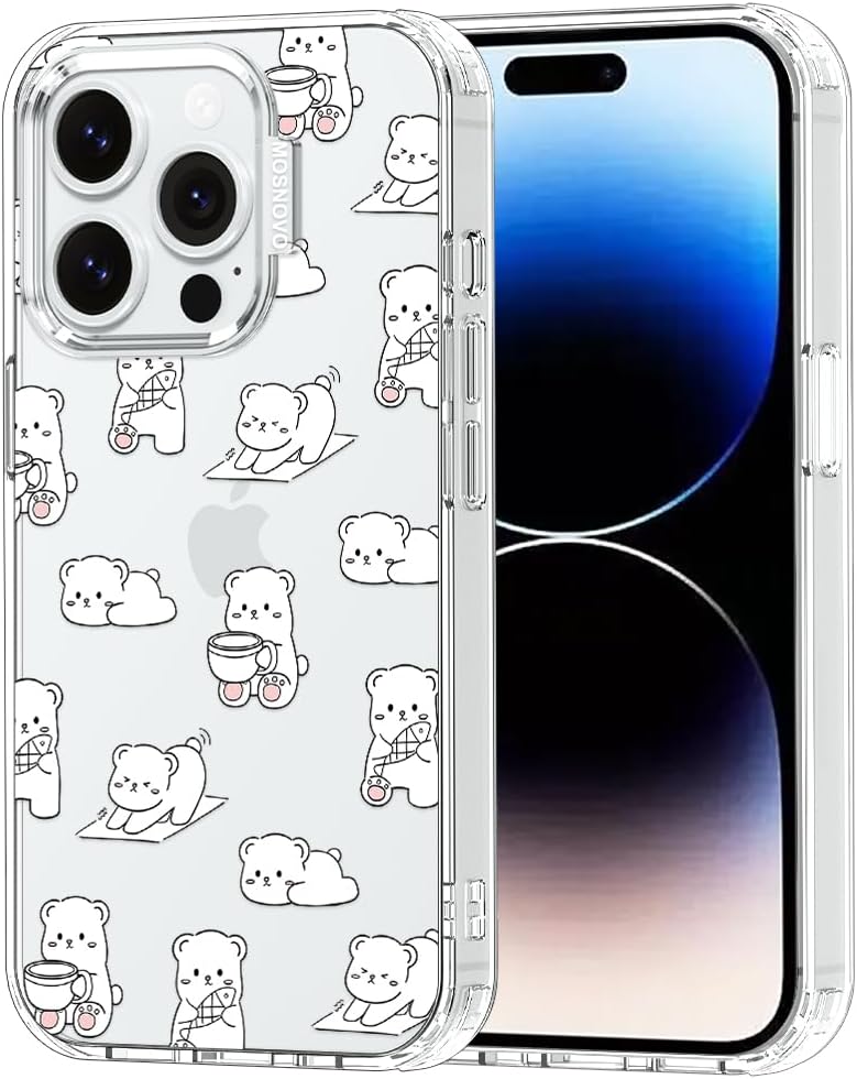 Case for iPhone 13 Pro Max, [Buffertech 6.6ft Military-Grade Drop Protection] [Anti Peel Off Tech] Clear TPU Bumper Phone Case Cover Design - Lemon - Colors E