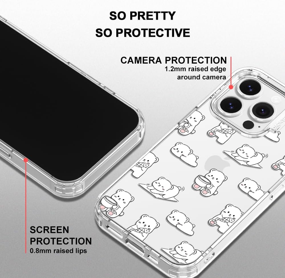 Case for iPhone 13 Pro Max, [Buffertech 6.6ft Military-Grade Drop Protection] [Anti Peel Off Tech] Clear TPU Bumper Phone Case Cover Design - Lemon - Colors E