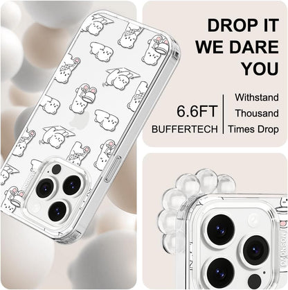 Case for iPhone 13 Pro Max, [Buffertech 6.6ft Military-Grade Drop Protection] [Anti Peel Off Tech] Clear TPU Bumper Phone Case Cover Design - Lemon - Colors E