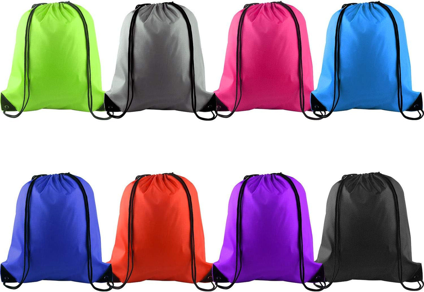 40Pcs Drawstring Backpack Bags Bulk Yellow Drawstring Bag Foldable Gym Bag Sport Cinch Sack String Backpack Storage Bags for Women Men Shopping Gym Travel Sports