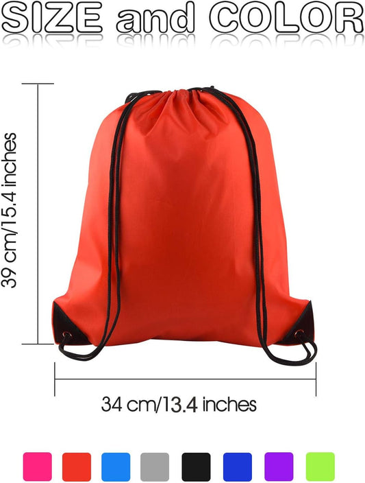 40Pcs Drawstring Backpack Bags Bulk Yellow Drawstring Bag Foldable Gym Bag Sport Cinch Sack String Backpack Storage Bags for Women Men Shopping Gym Travel Sports