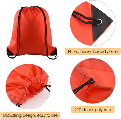 40Pcs Drawstring Backpack Bags Bulk Yellow Drawstring Bag Foldable Gym Bag Sport Cinch Sack String Backpack Storage Bags for Women Men Shopping Gym Travel Sports