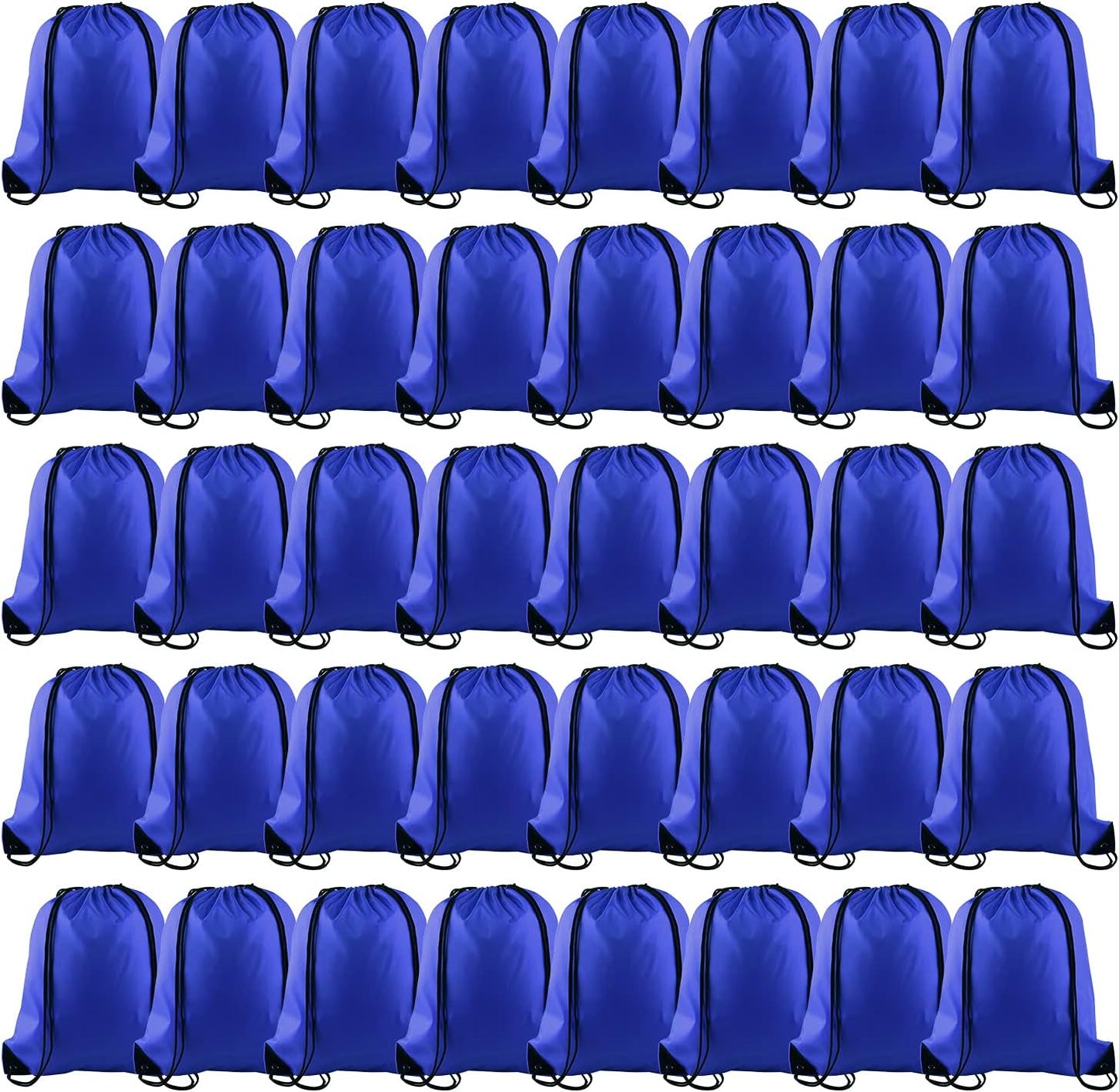 40Pcs Drawstring Backpack Bags Bulk Yellow Drawstring Bag Foldable Gym Bag Sport Cinch Sack String Backpack Storage Bags for Women Men Shopping Gym Travel Sports
