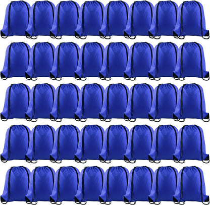 40Pcs Drawstring Backpack Bags Bulk Yellow Drawstring Bag Foldable Gym Bag Sport Cinch Sack String Backpack Storage Bags for Women Men Shopping Gym Travel Sports