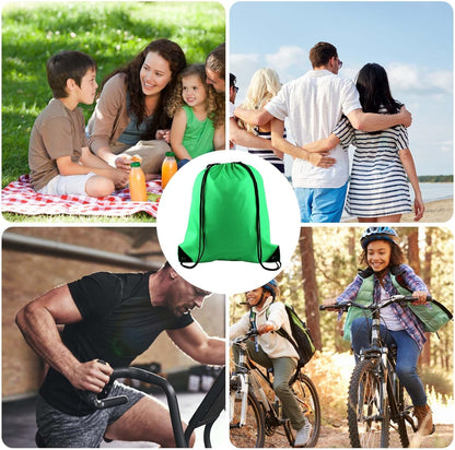 40Pcs Drawstring Backpack Bags Bulk Yellow Drawstring Bag Foldable Gym Bag Sport Cinch Sack String Backpack Storage Bags for Women Men Shopping Gym Travel Sports
