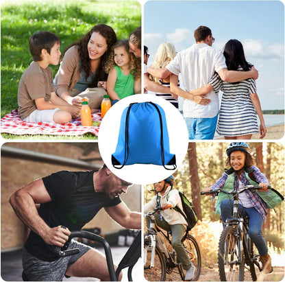 40Pcs Drawstring Backpack Bags Bulk Yellow Drawstring Bag Foldable Gym Bag Sport Cinch Sack String Backpack Storage Bags for Women Men Shopping Gym Travel Sports