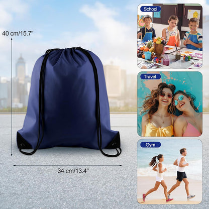 40Pcs Drawstring Backpack Bags Bulk Yellow Drawstring Bag Foldable Gym Bag Sport Cinch Sack String Backpack Storage Bags for Women Men Shopping Gym Travel Sports